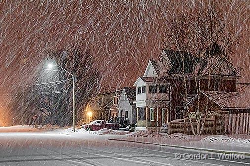 Snow At Night_33463.jpg - Photographed at Smiths Falls, Ontario, Canada.